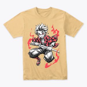 Demon Slayer - Anime Character with Sword and Flames