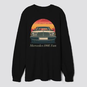 T-shirt Vintage Mercedes 190E – Passionné de Voitures Classiques