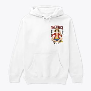 Luffy Peace Pose – One Piece Anime Art Capuche