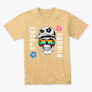 Stylish Sketelon With Sunglasses, Spooky Summer Design
