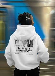 SAWTLOOK - White Freedom Hoodie