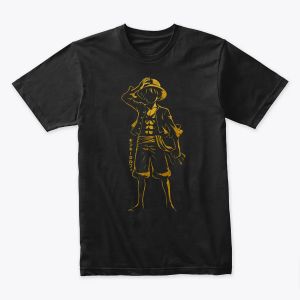 Golden Luffy Silhouette Tshirt