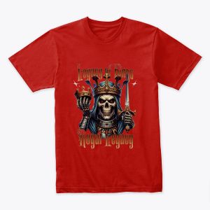 skull king with sword and crown