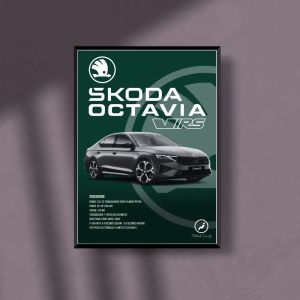 2025 SKODA OCTAVIA RS SPECS A3 Poster