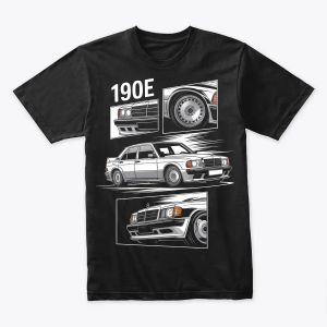 Mercedes 190E Vintage Car Enthusiast Tee 2