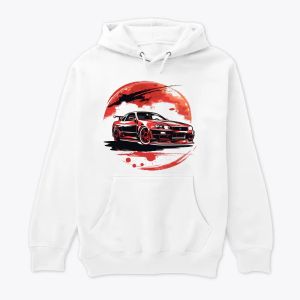 dynamic red sports car illustration