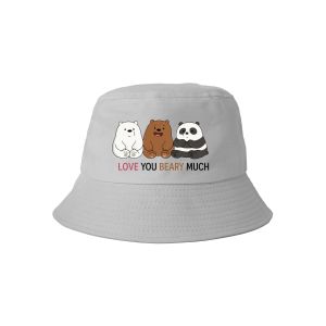 Love You Beary Much – Cute Bear Trio Illustration Bob Hat