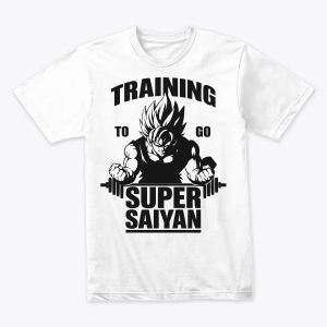 Training to Go Super Saiyan – Gym Motivation Anime Style Tshirt