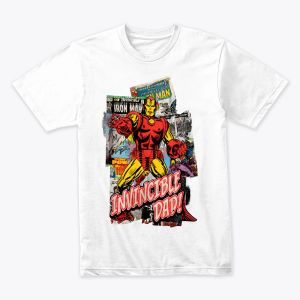 Marvel Iron Man Invincible Dad Father's Day Comic Retro