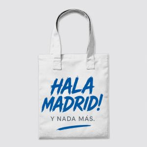 Hala Madrid! Y Nada Más – Fan Chant Typography Tote Bag