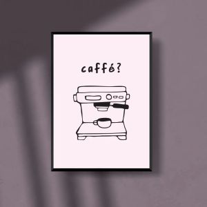 A3 Espresso Machine Minimalist Poster