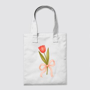 Tulip Love Bow Tote bag