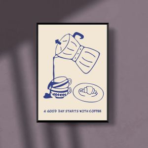 A3  Coffee cafe Poster "A Good Day Starts With coffee"