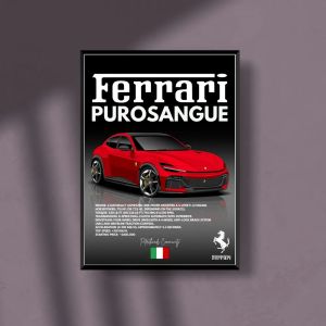 Ferrari Purosangue BIOGRAPHY A4 POSTER