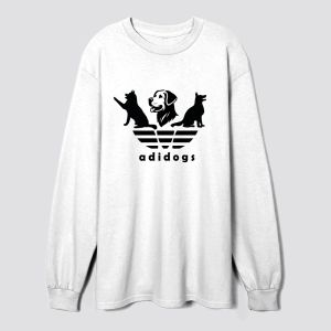 سويت شيرت "Adidogs" المرح | كنزة قطنية (Jumper) - هدية مثالية لمحبي الحيوانات