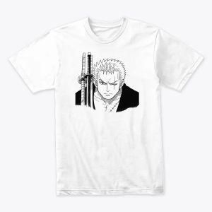 Zoro Shadow Portrait Dark Samurai Anime Tshirt