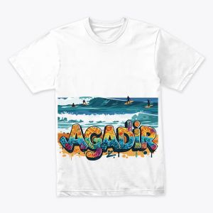 Agadir Waves – Abstract Coastal Morocco Tee