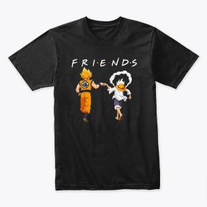 Anime FRIENDS – Goku & Luffy Crossover Friendship Tshirt