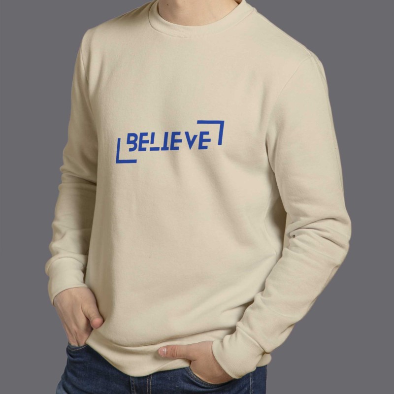 Modern Bold Believe Motivational Sweat-shirt