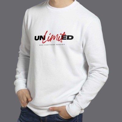 White Red Simple Typography Sweat-shirt