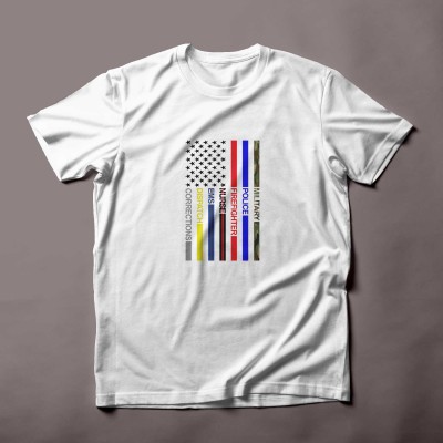 First Responders Hero Flag T-Shirt