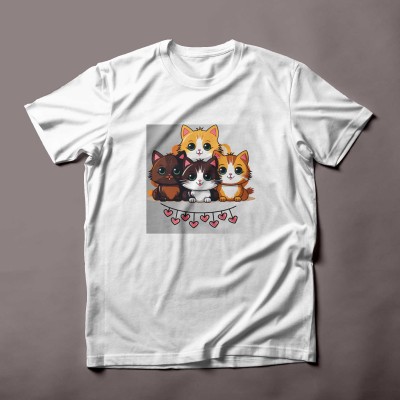 T-shirt with cutie cats for cats lovers