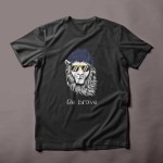 Black and Straw Be Brave Quote T-Shirt