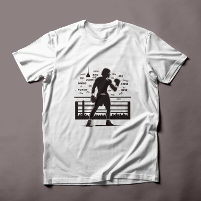 Boxer in the Ring Graphic Tee - Boxing Champ Shirt - Sports Fan Apparel
