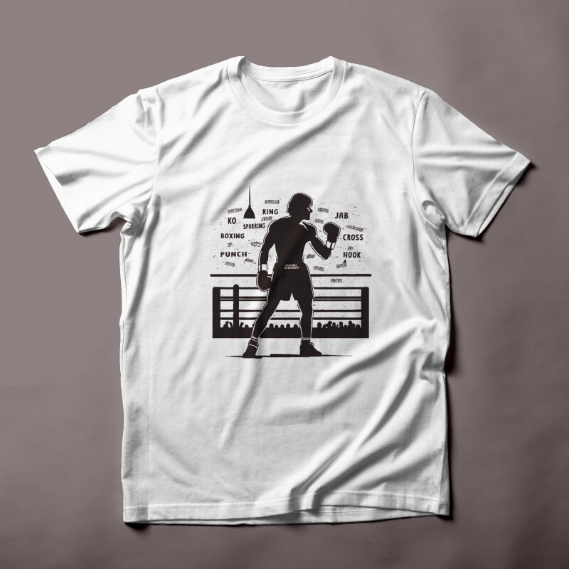 Boxer in the Ring Graphic Tee - Boxing Champ Shirt - Sports Fan Apparel