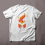 T-shirt with fire