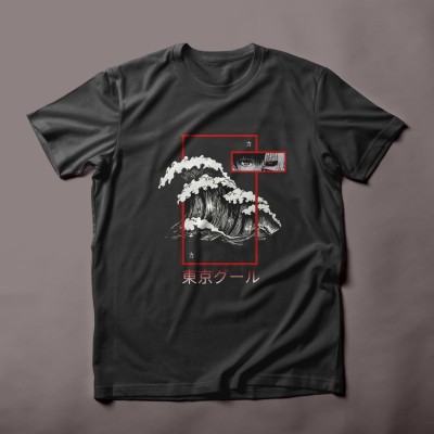 Japan Anime Punk Tokyo Ghoul Kaneki Ken Print Loose T-shirt Harajuku Casual