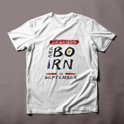 Legends are born in September Vintage Inspirational quote T-SHIRT