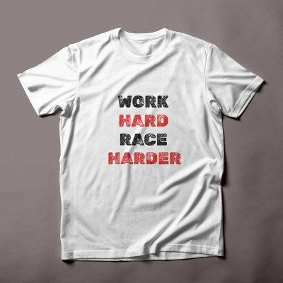 'WORK HARD RACE HARDER' t-shirt for car lover
