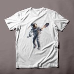 T-shirt Spaceman playing tennis