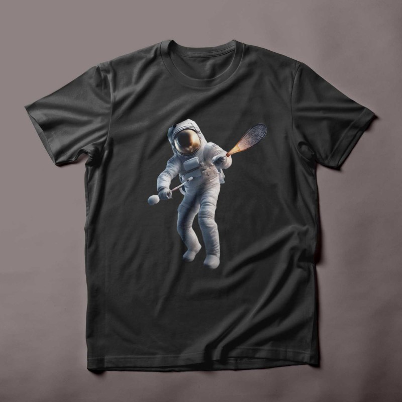 T-shirt Spaceman playing tennis