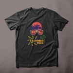 Black Colorful Summer Time Holiday T-Shirt