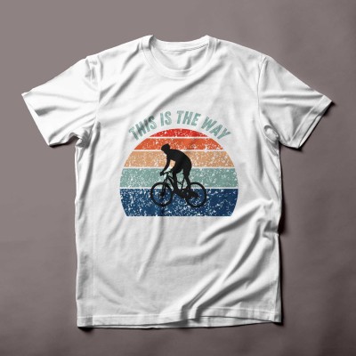 This is the way T-shirt vintage  cycliste pour homme.