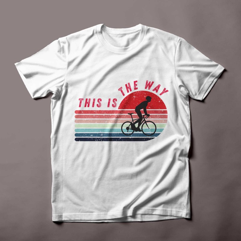 This is the way T-shirt vintage  cycliste pour homme.