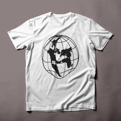 Globe design T-shirt