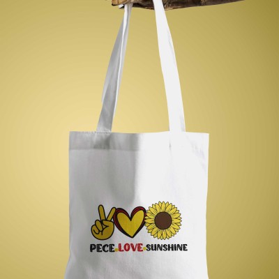 tote bug design pece love sunshine